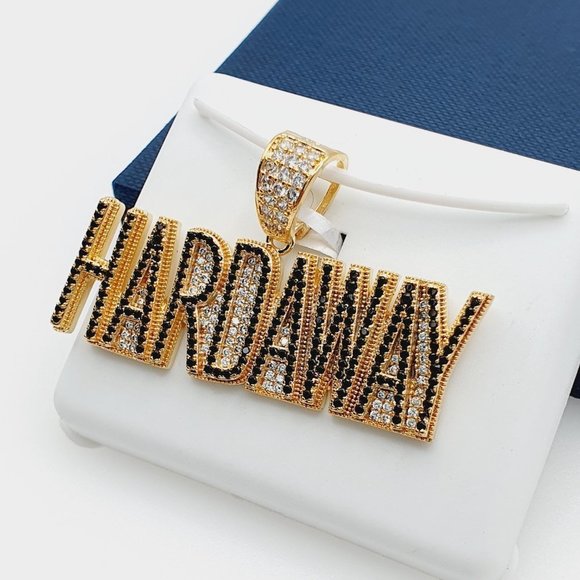 - "14K Gold Plated Cubic Zircon Pendant, EVBRS546 - Picture 2 of 10